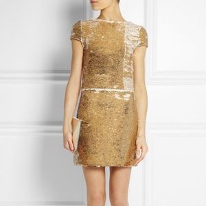 NEW WITH TAG: Elisee gold sequin dress, size 36 (0/2)